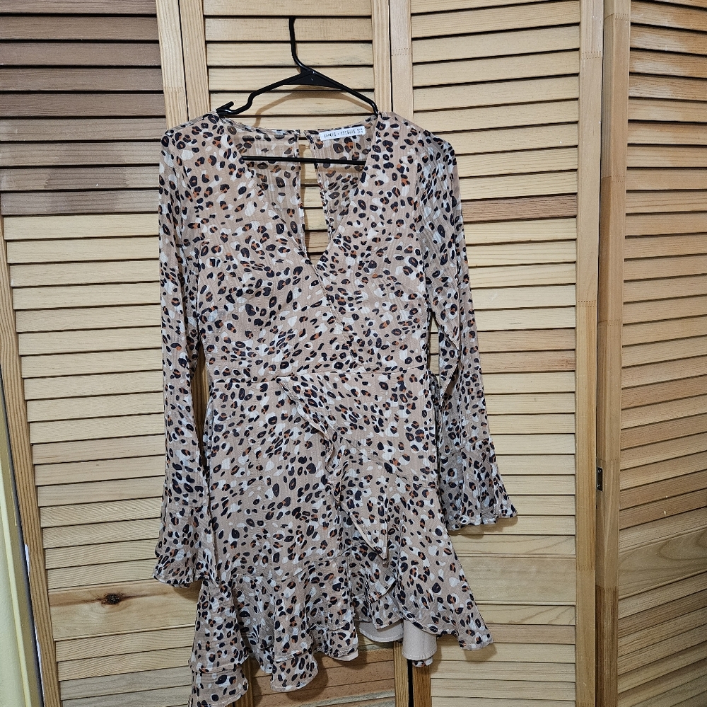 Leopard Print Wrap Dress